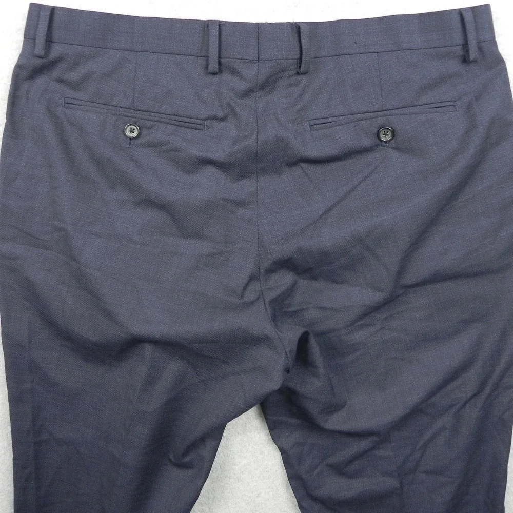 Banana Republic Pants Mens 36x30 Modern Slim Fit Wool Dress Suit Flat Front Blue
